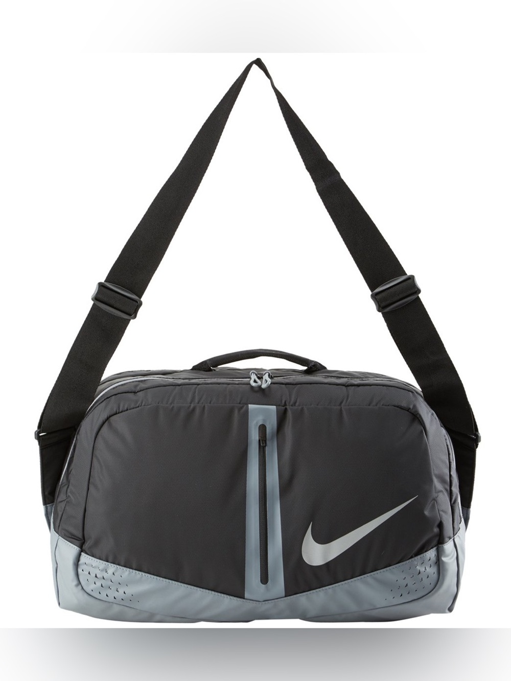 Black and Gray Nike Run Duffel Bag
